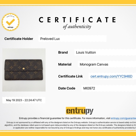 Authentic Louis Vuitton Monogram Long Wallet - Picture 9 of 9